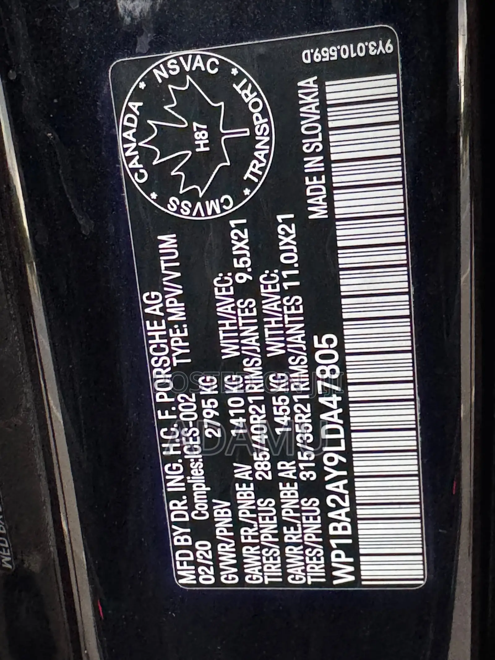 Porsche Cayenne 2020 Black
