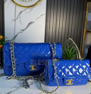 *Luxury Quality Classy Shinny/Glossy 2 in 1 Big Channel Bag*