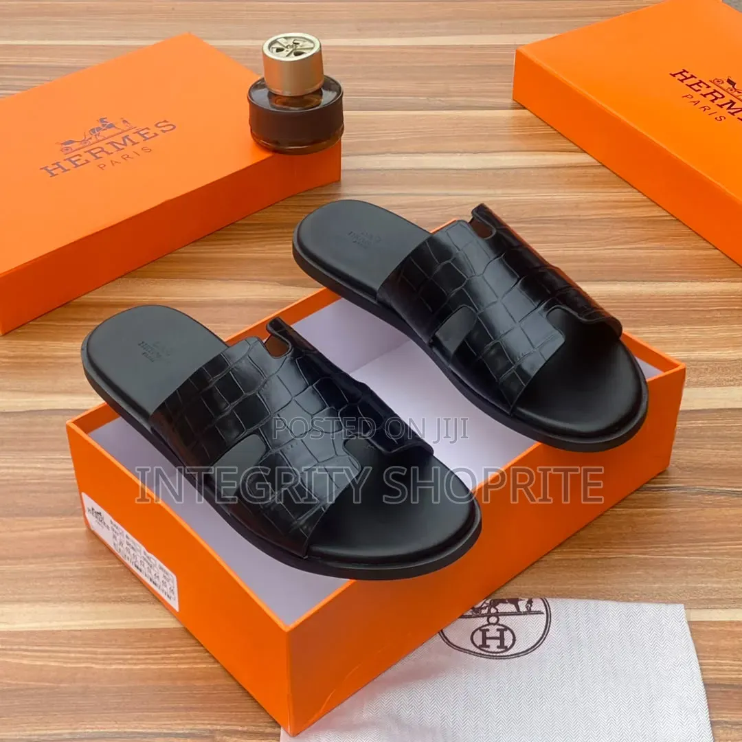 Black Embossed Crocodile-Pattern Men's