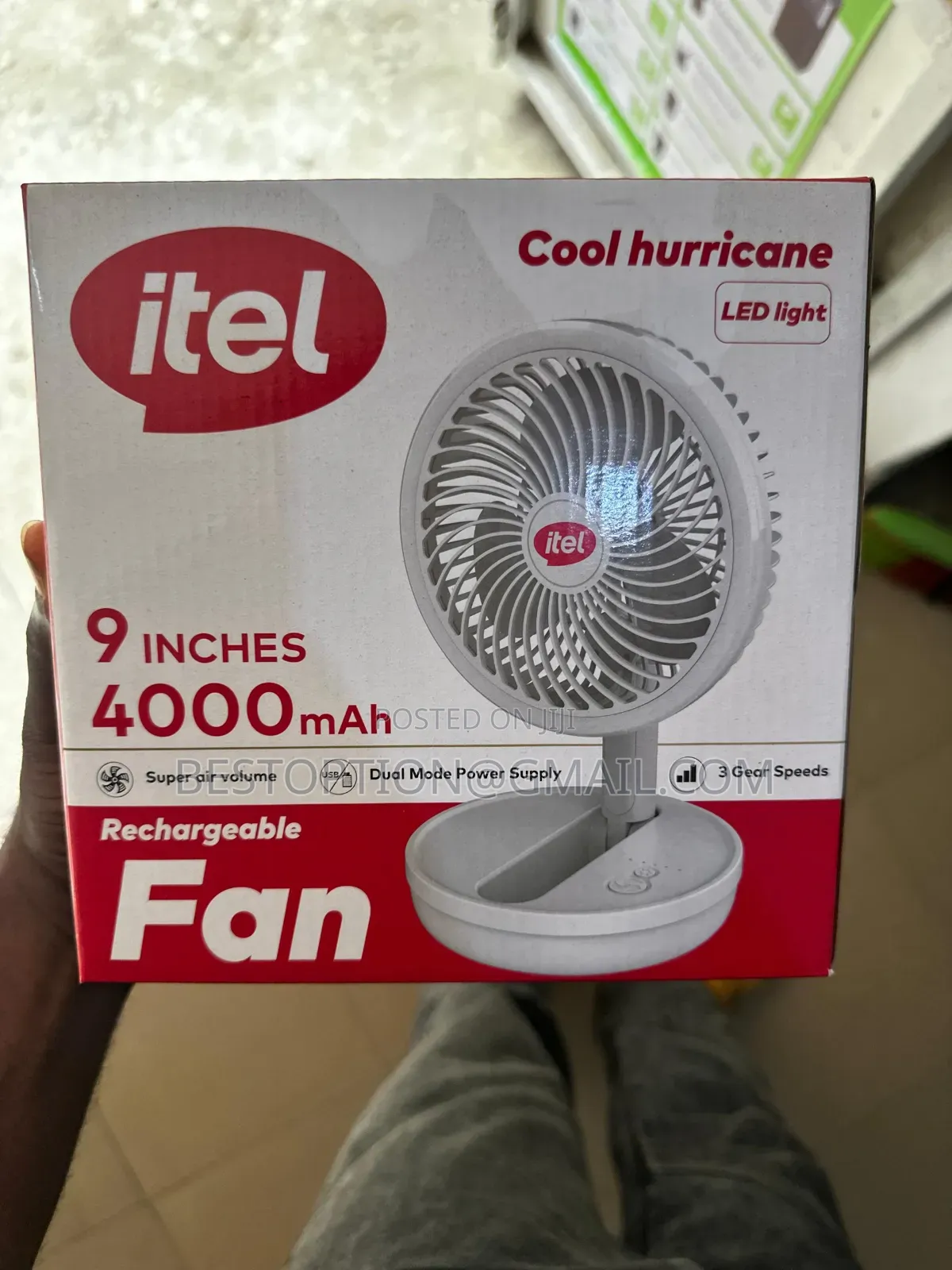 Itel Rechargeable Table Fan