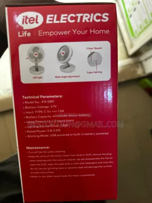 Itel Rechargeable Table Fan