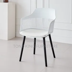 Imported Modern White Polypropylene (PP) Plastic Dining Armchair