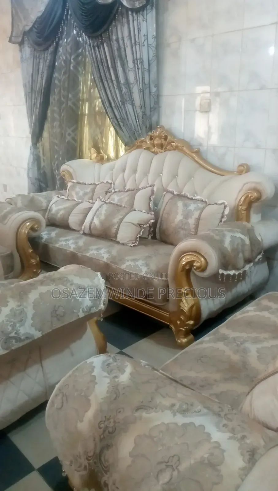 Executive Gold Frame Foreign Chair, Full Set