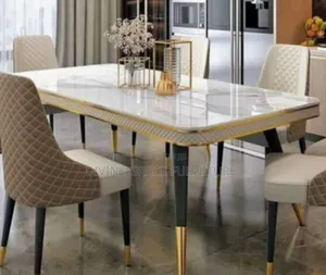 Premium Dining Table With Beautifully Upholstered Chairs