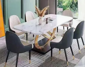 Stunning White and Gray Dining Set – Modern Luxury
