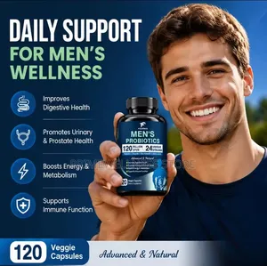 Men's Probiotics 120 Billion CFUS Capsules, 24 Unique Strains