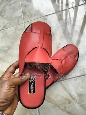 Leather Red Half Shoe for Men