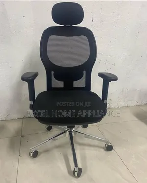 Executive Black Mesh Ergonomic Office Chair With Headrest