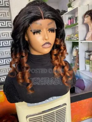 Beautiful Bounce Human Hair Blend Wig With a Closure