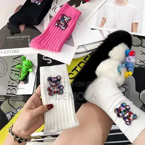 Luxury Rhinestone Bunny Socks - 7 Colors - Sparkle