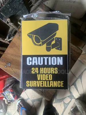 Yellow Surveillance Safety Warning