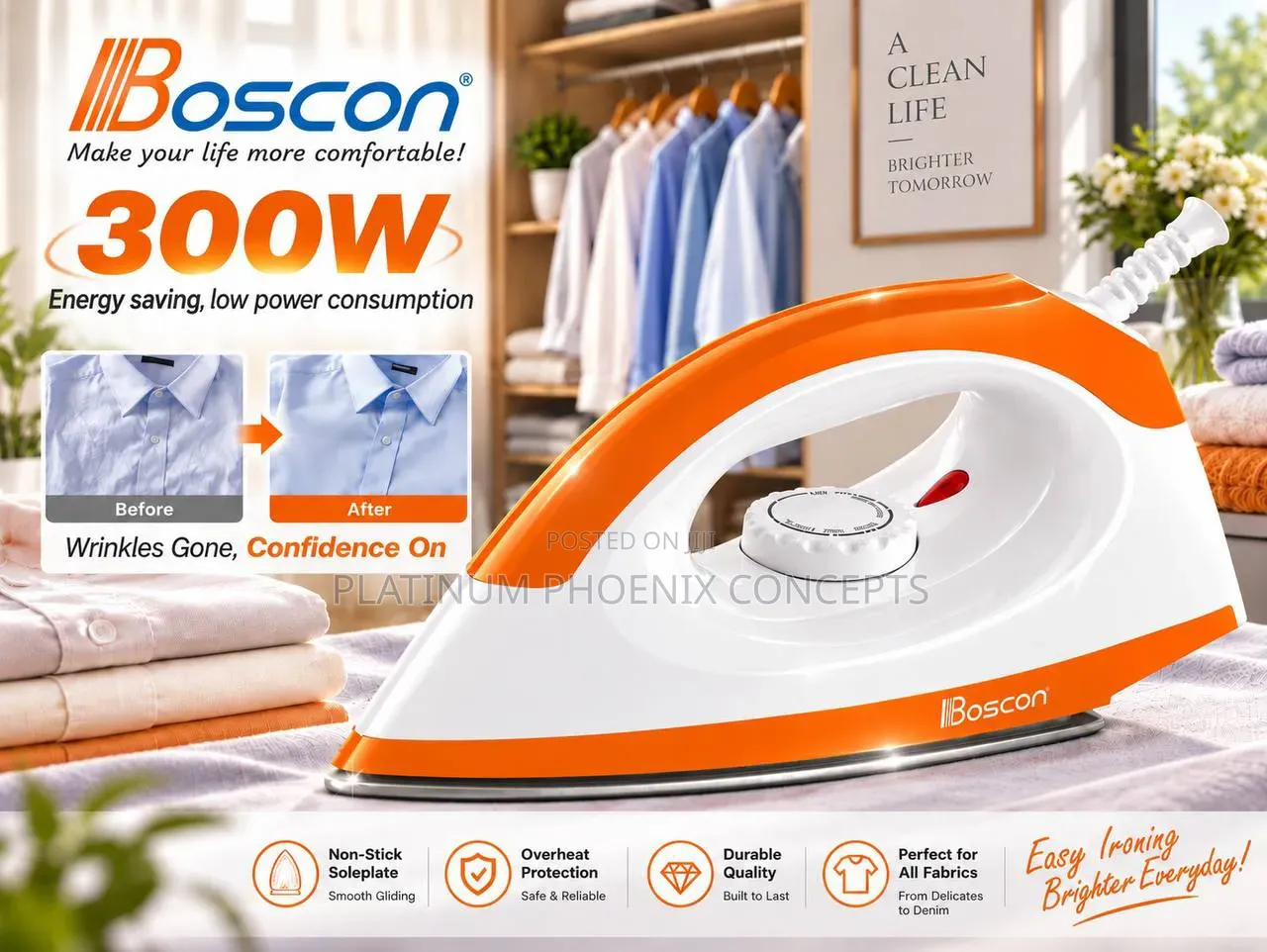 Boscon Solar Inverter Iron(300WATTS)