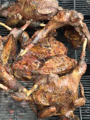 Grilled Guinea Fowl & Peppered Snail Snacks