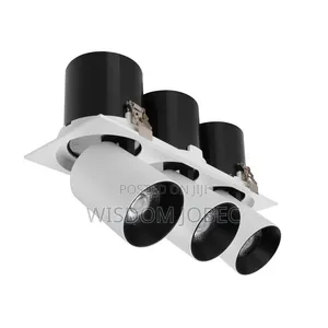 Triple-Head Recessed Telescopic LED Spotlight