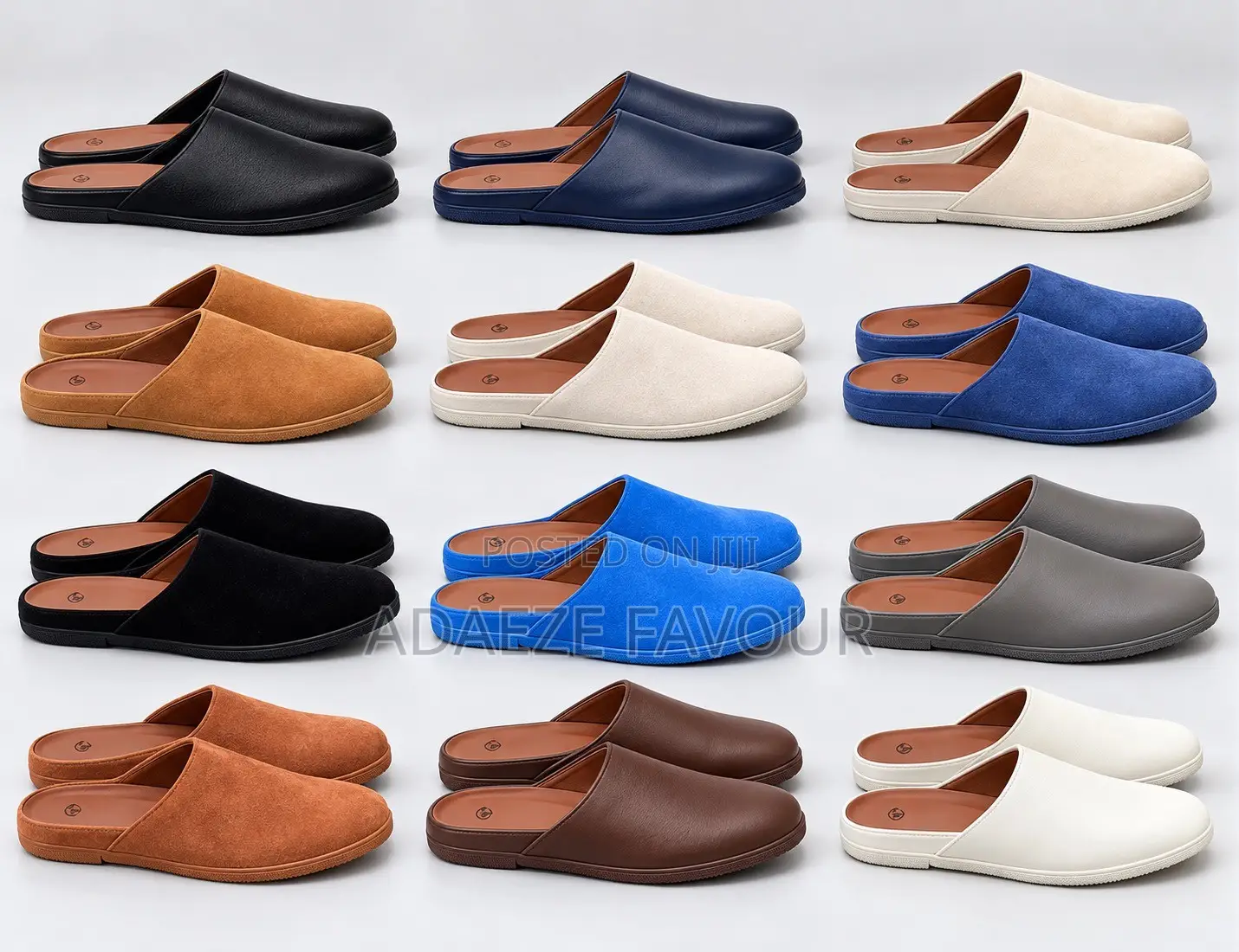Men’s Luxury Slip-on Mule Slippers –Loafers in Multiple Colou
