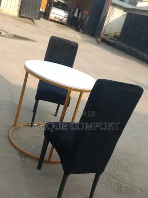 Brand New 2 Seaters Glossy Dining Set With Iron Stand
