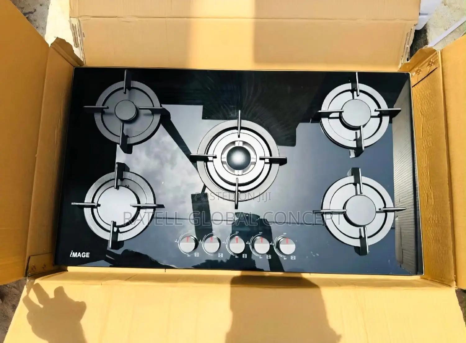 IMAGE 5 Burner Built-in Gas Cooker (Round Pot Stand)