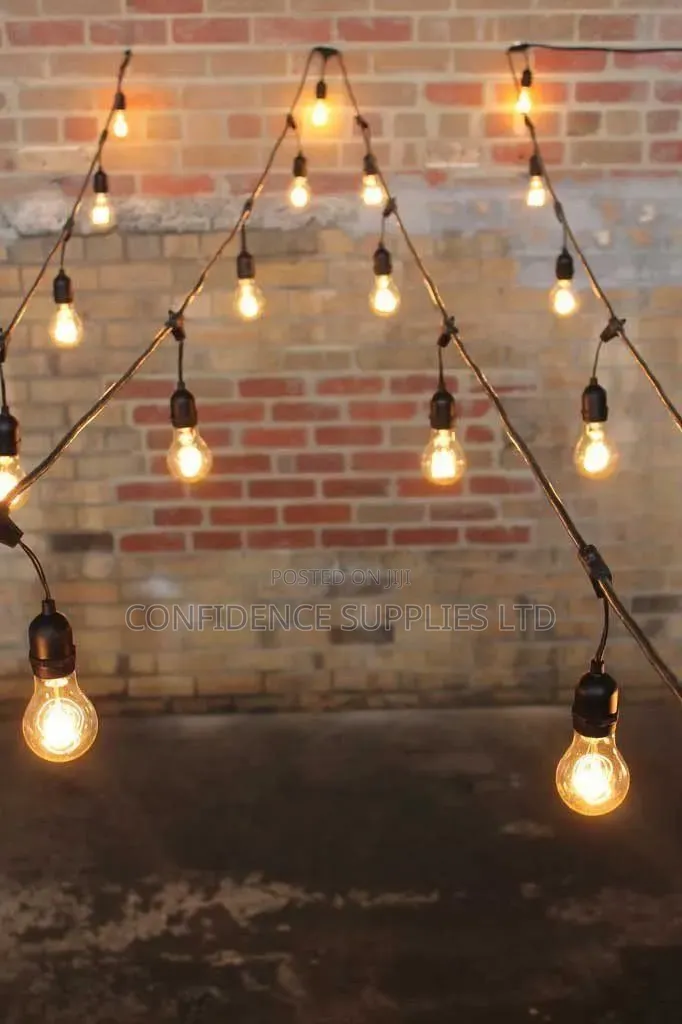 String Light Lamp Holder 10meter 20bulb Complete With Bulb