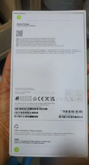 New Apple iPhone 17 Pro 512 GB Orange