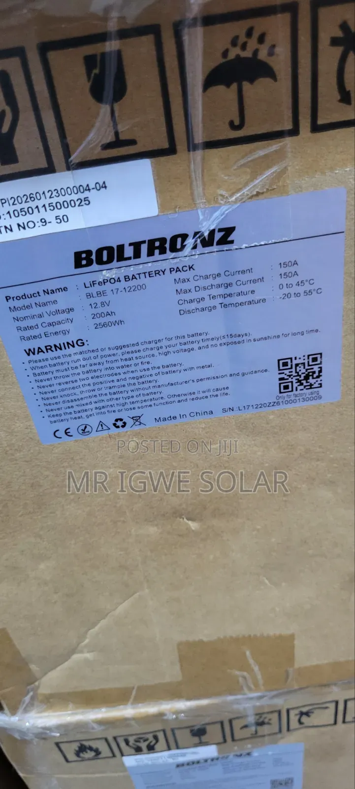 2.5kwh Lithium Battery Boltron