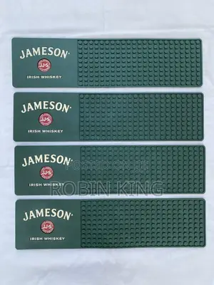 JAMESON Rubber Bar Mat Size 6 Inch X 24 Inch Set of 4 Pieces