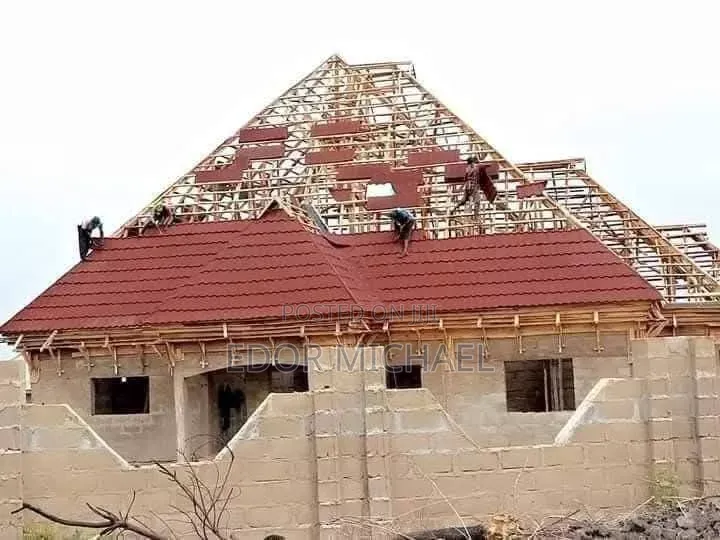Stone Coated Bone _ Wine Red, Project in Progress, Abuja Wuye