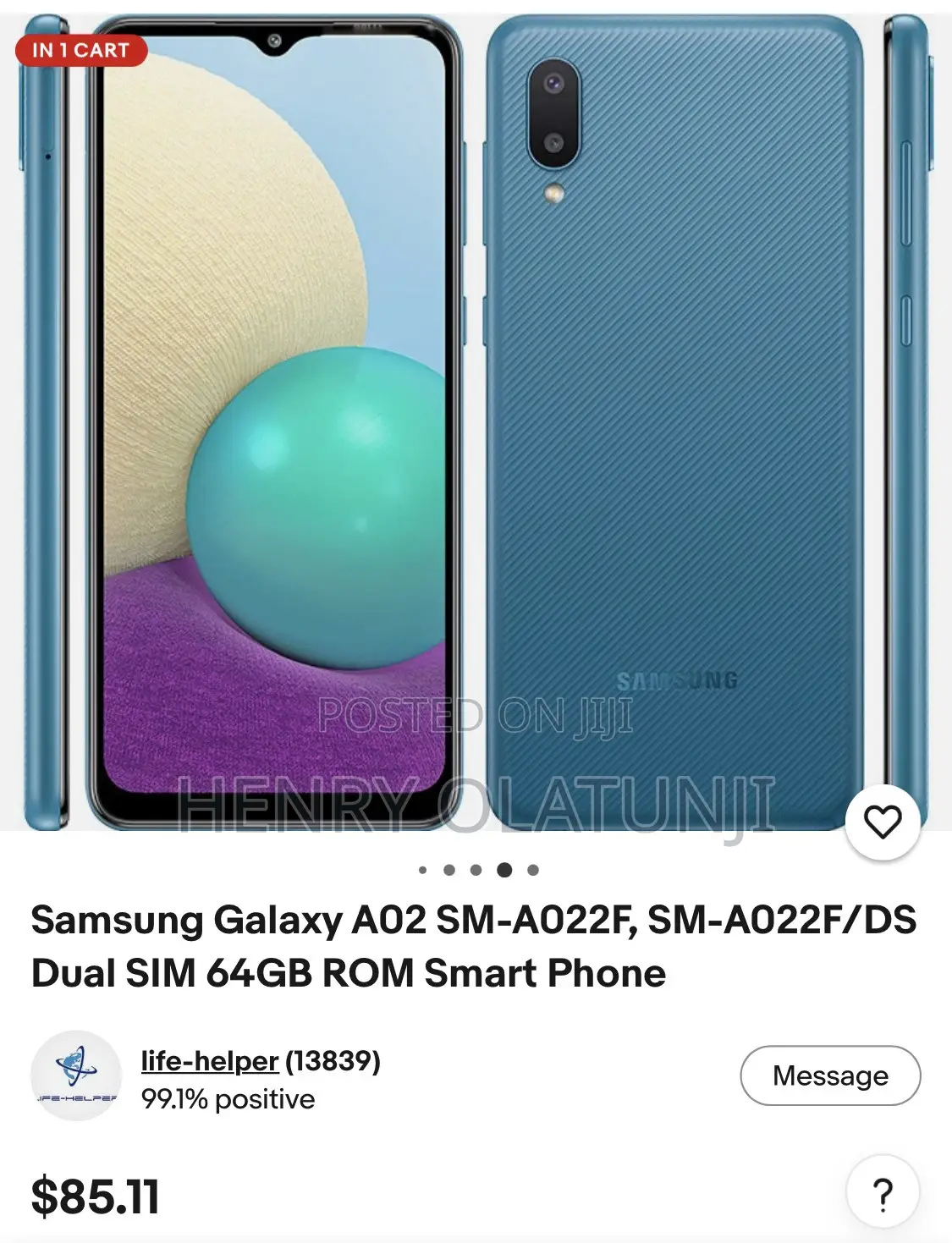 Samsung Galaxy A02 64 GB Blue