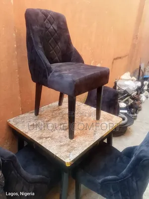 Brand New Top Quality 4 Seaters Faux Luxury Marble Dinning Set