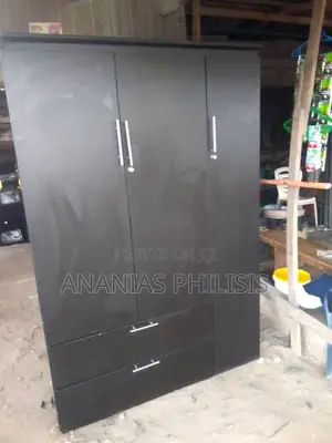 Bkack MDF 4by6ft Wardrobe