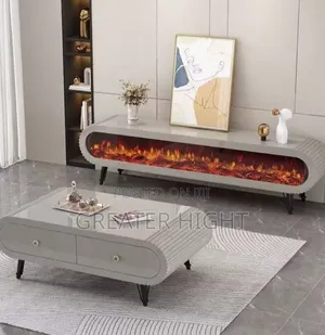 Modern Fireplace TV Console and Centre Table