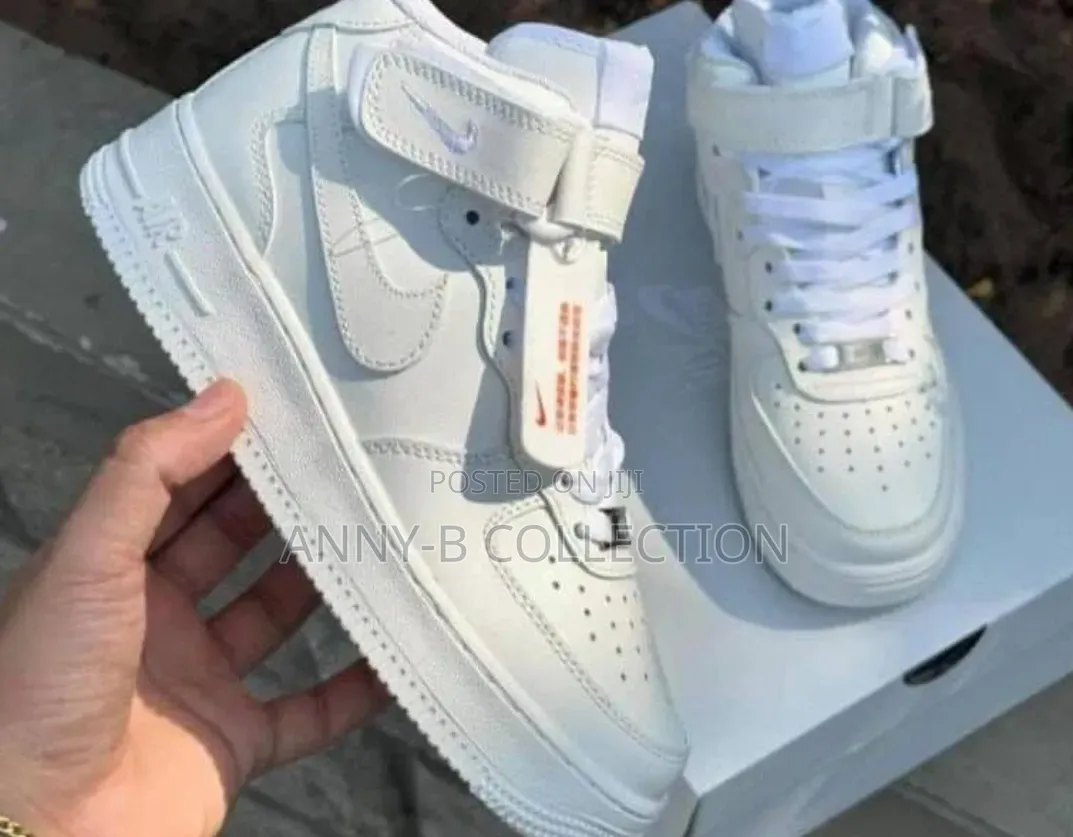 Pure White Nike Ankle Unisex Sneakers