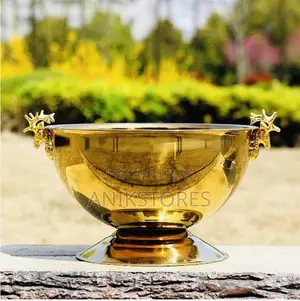 Stainless Wine Bowl 13L (Gold With Horn)