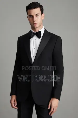 Black Corporate Fitted Suit