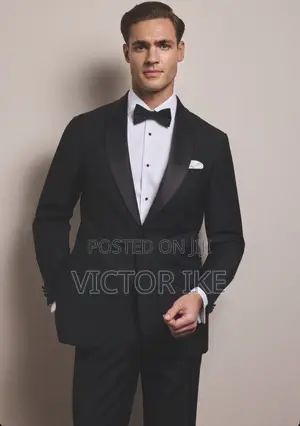 Black Corporate Fitted Suit