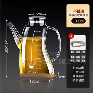 1000ml Glass Oil Jar With Stainless Lid