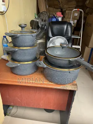 Premium Die-Cast Granite Non-Stick Cooking Pots Set