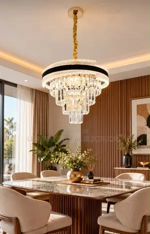 Medium Sized Designer Crystal Led Chandelier