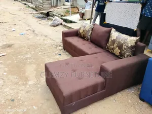 Brown Colour Six Seater Shape Sofas
