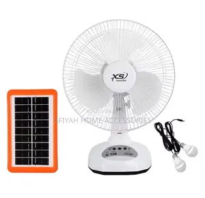 Solar Fan With 2 Bulbs