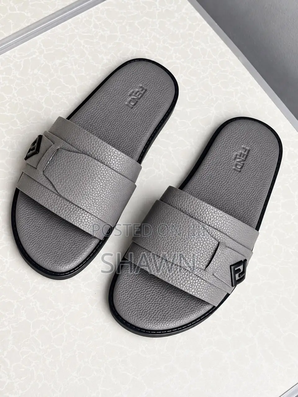 Fendi Luxury Leather Slippers