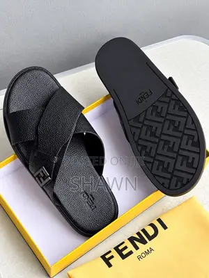 Fendi Luxury Leather Slippers
