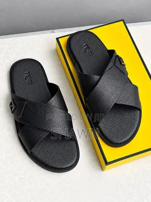 Fendi Luxury Leather Slippers