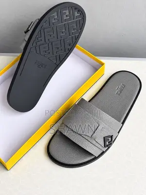 Fendi Luxury Leather Slippers