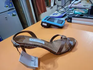 AQVDZ Brown Heel Sandals
