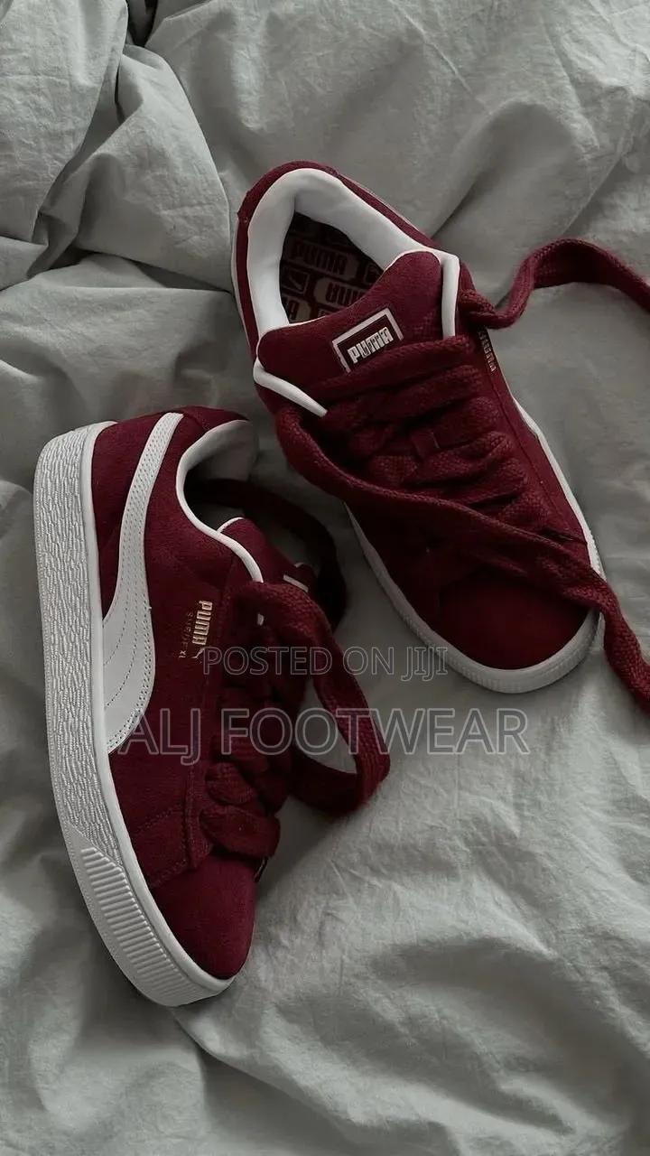 Burgundy Puma Sneakers
