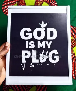 8x10 Inch "God Is My Plug" Motivational PVC Wall Frame