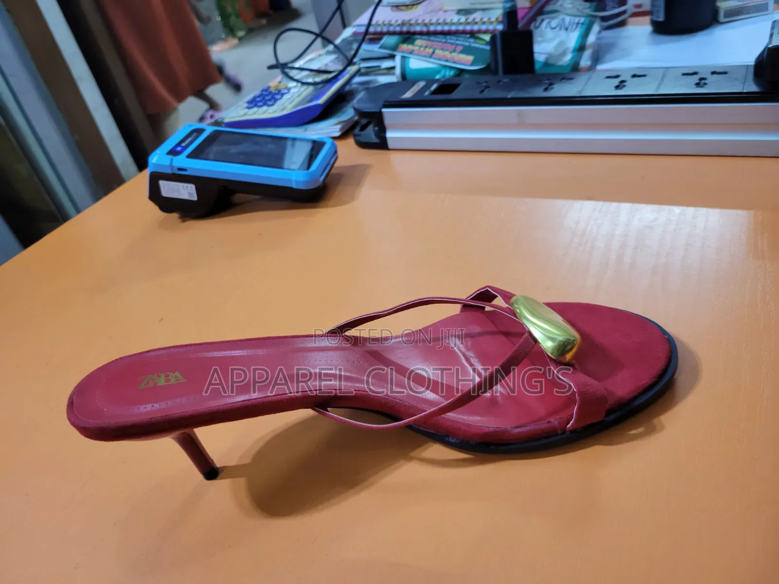 Zara Red Kitten Heel Slip On