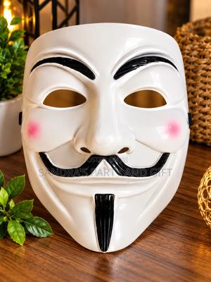 Guy Fawkes Full Face Costume Mask for Parties and Events