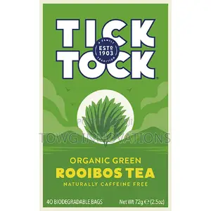 TICK TOCK - Organic Rooibos Green Tea Bags - Free