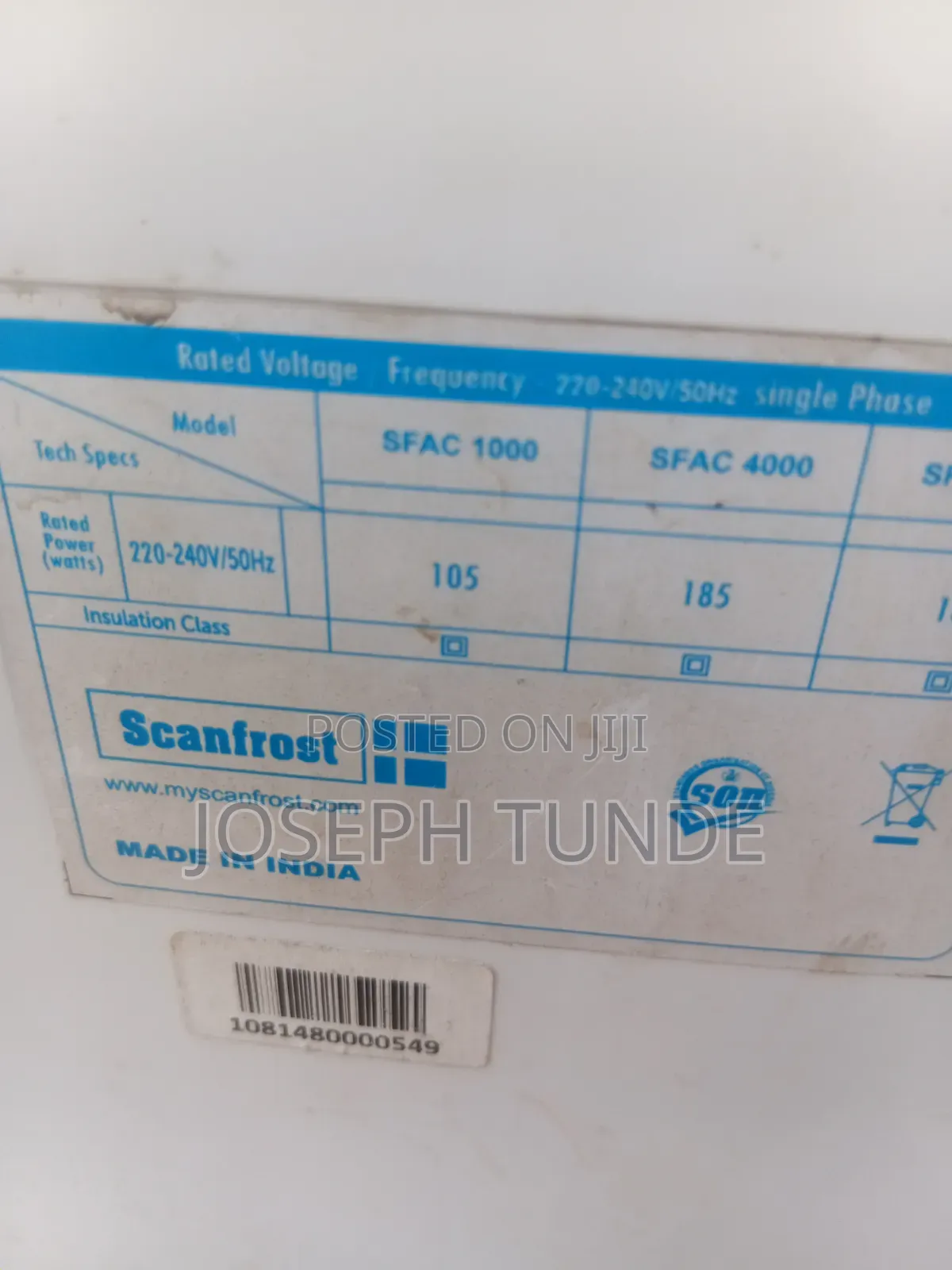 Scanfrost Air Cooler